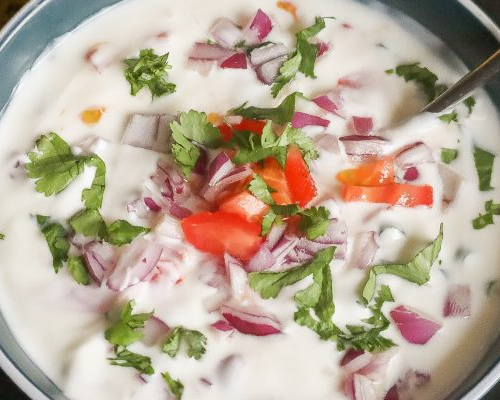 Tomato, Onion, Cucumber Raita